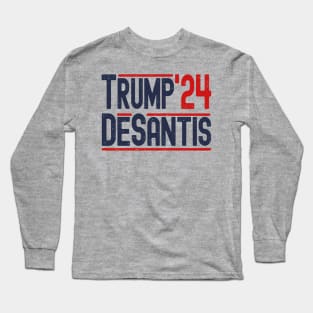 Vintage Donald Trump Ron DeSantis 2024 Long Sleeve T-Shirt